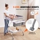 preview thumbnail 2 of 8, Gray Steel & Oxford Foldable Baby Changing Table with Wheels & Storage - 33.46 x 29.53 x 41.34 in