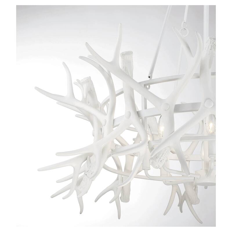 Savoy House 1-1760-8 Daniels 8 Light 40" Wide Antler Drum Chandelier