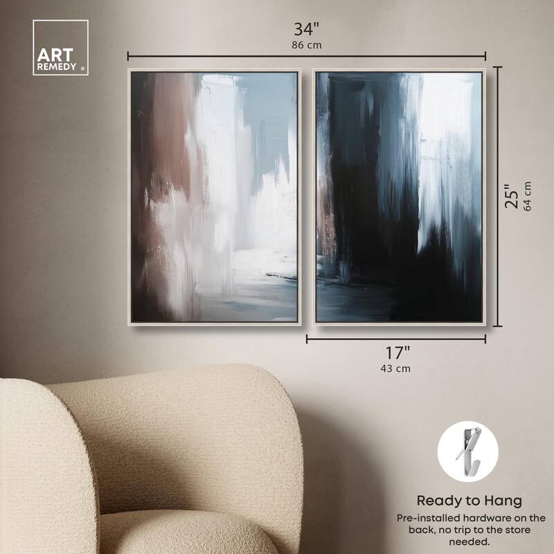 Chiaroscuro Canvas Set of 2 by Art Remedy