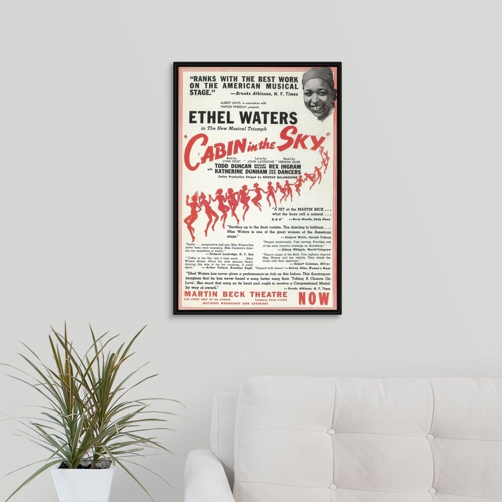 Shop Floating Frame Premium Canvas With Black Frame Entitled Cabin