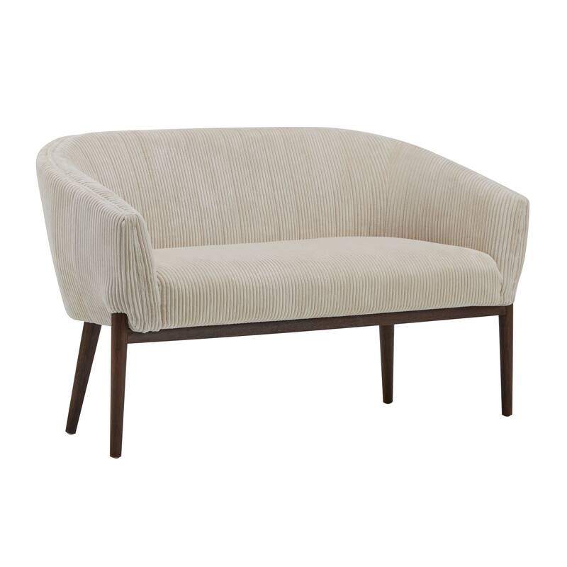 Loveseat Sofa Chaise Lounge Sofa, Tufted Sofa with Curved Armrests, Recliner Sofa with Tapered Wooden Legs