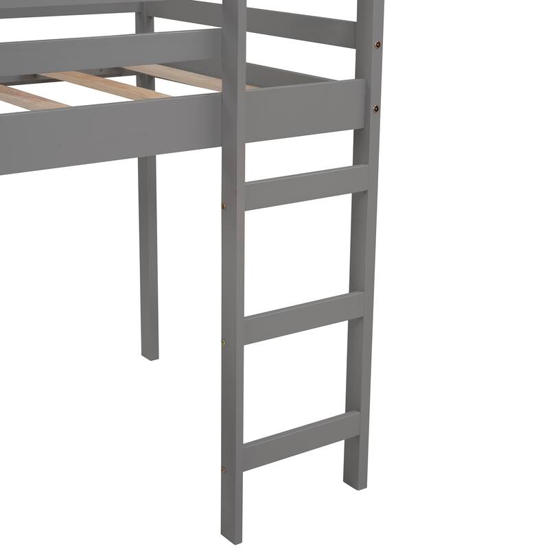 Loft Bed with Slide, House Bed with Slide