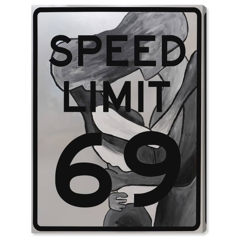 Wynwood Studio JJ Hammond - Speed Limit 69 II Modern & Contemporary Wall Art Canvas Print