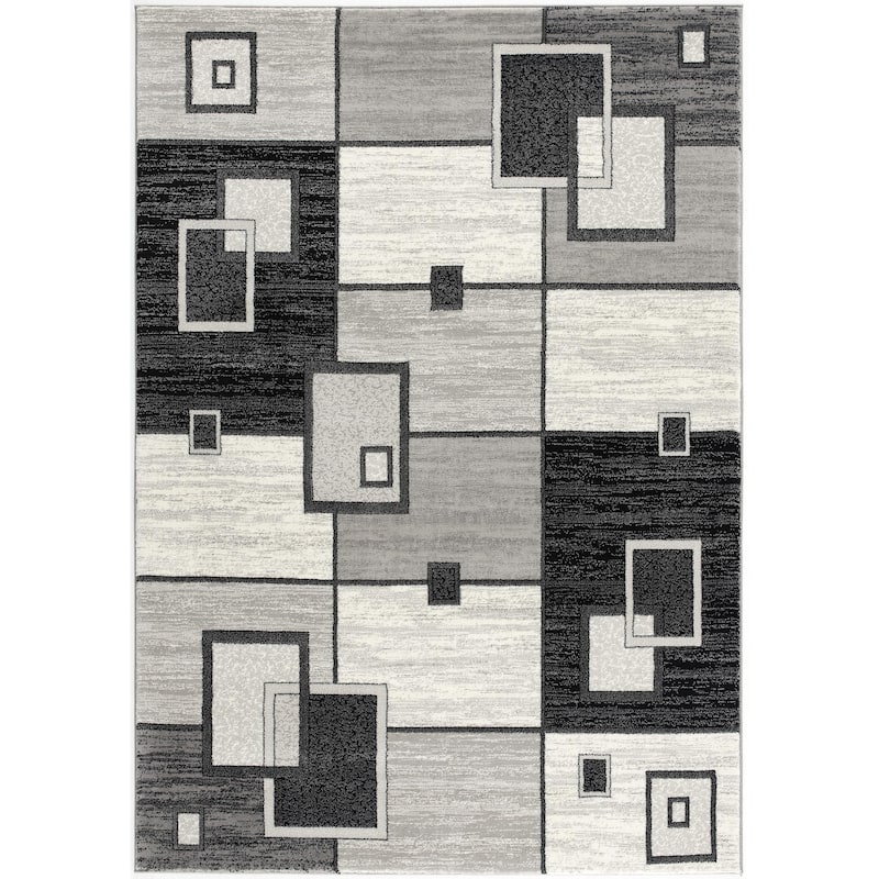 HomeRoots Geometric Modern Runner Area Rug
