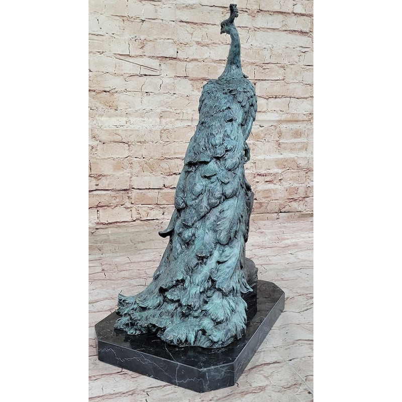 Original Signed Milo Pea Artwork Animal Exotic Bird Bronze Sculpture Art