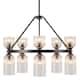 Option Matte Black / Clear Ribbed Glass