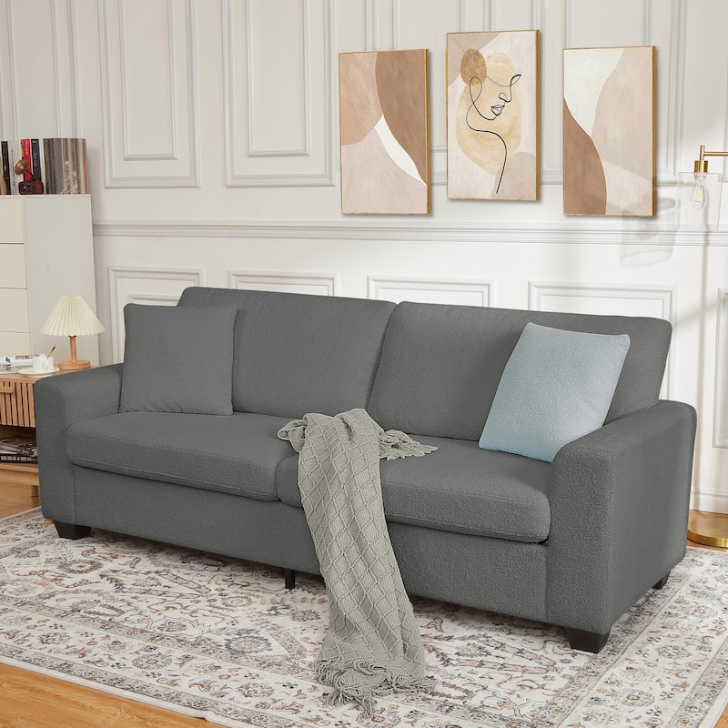 83'' Comfy Cloud Couch, Modern 3 Seater Deep Seat Sofa with Wide Armrester