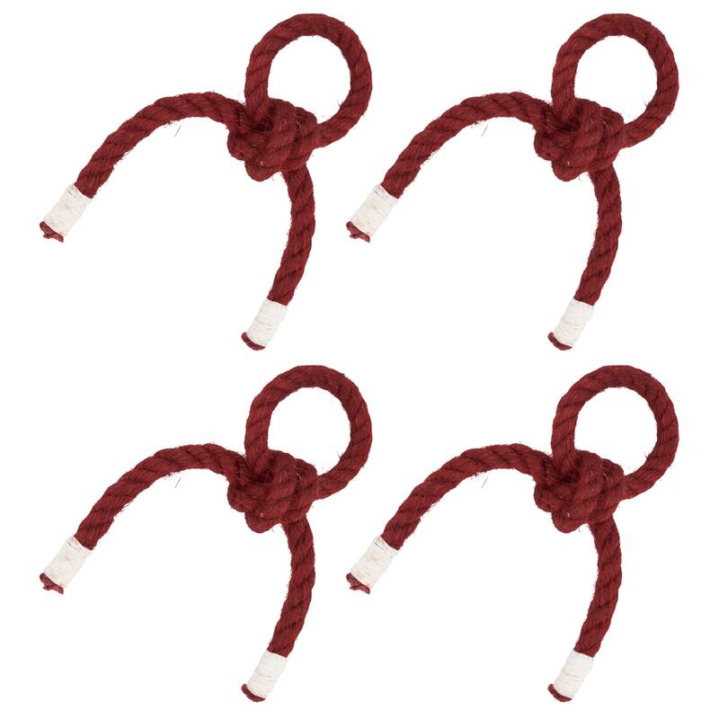 Table Napkin Rings With Knotted Rope Design (Set of 4)