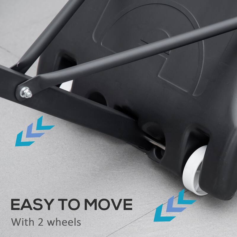 Portable Basketball Hoop Stand 5.1-6.9ft Height-Adjustable with 29'' Backboard Wheels for Indoor Outdoor Black