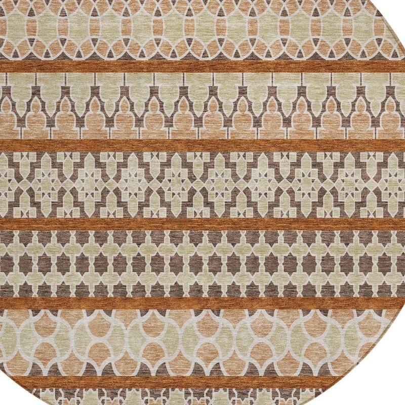 HomeRoots Quatrefoil Transitional Rectangle Outdoor Rug