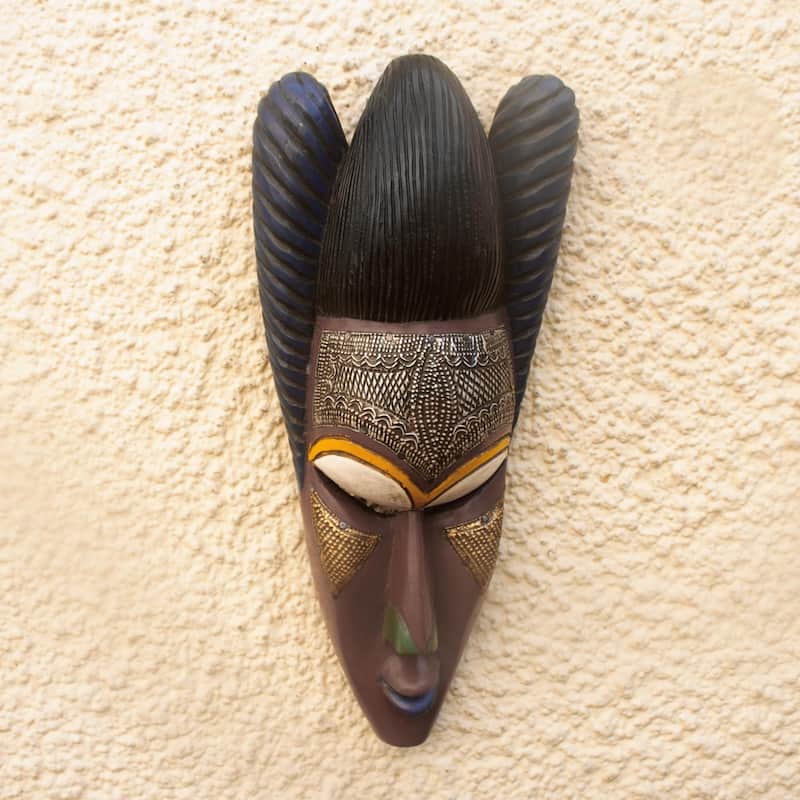 Novica Handmade Agbeko African Wood Mask