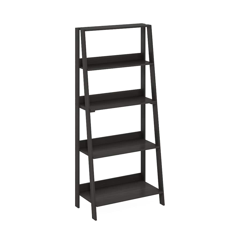 53.5 in. Tall Espresso Wood 5-Shelf Bookcase