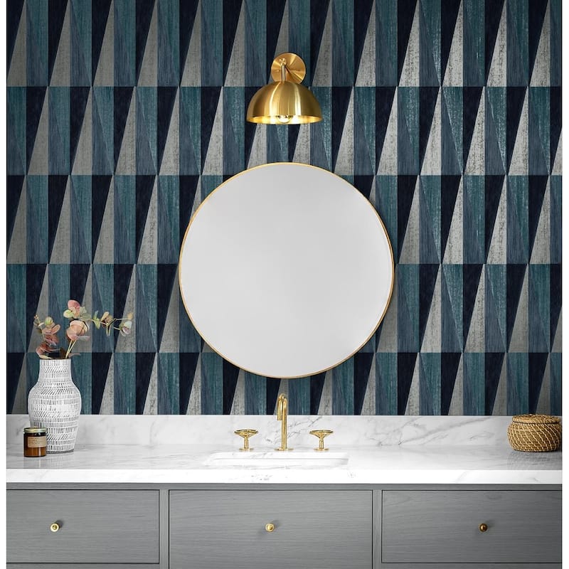 Harry & Grace Pieced Diamonds Peel and Stick Wallpaper