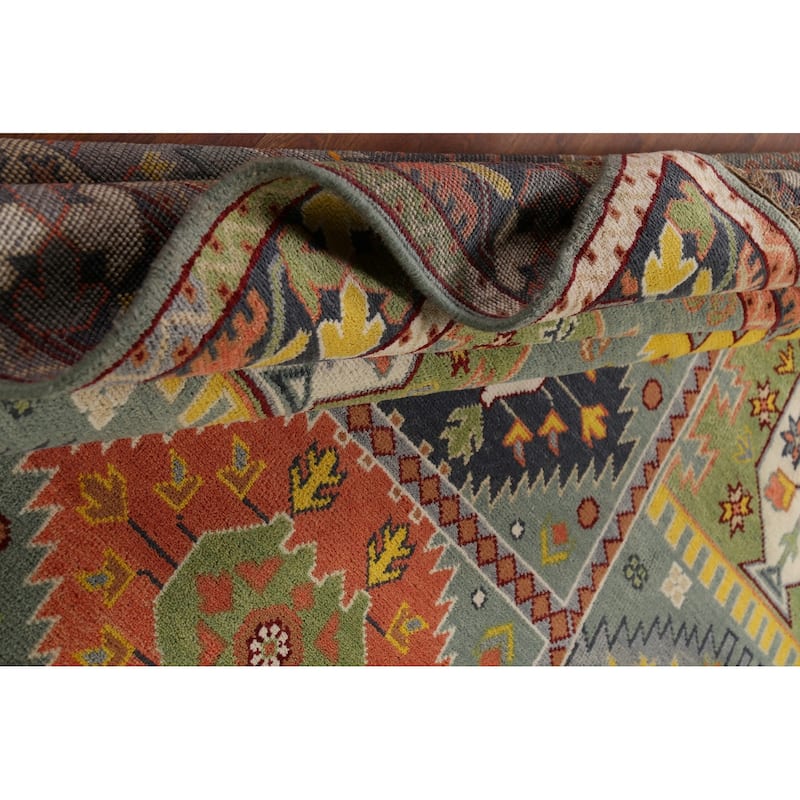 Geometric Heriz Serapi Oriental Area Rug Handmade Wool Carpet - 7'11"x 9'11"