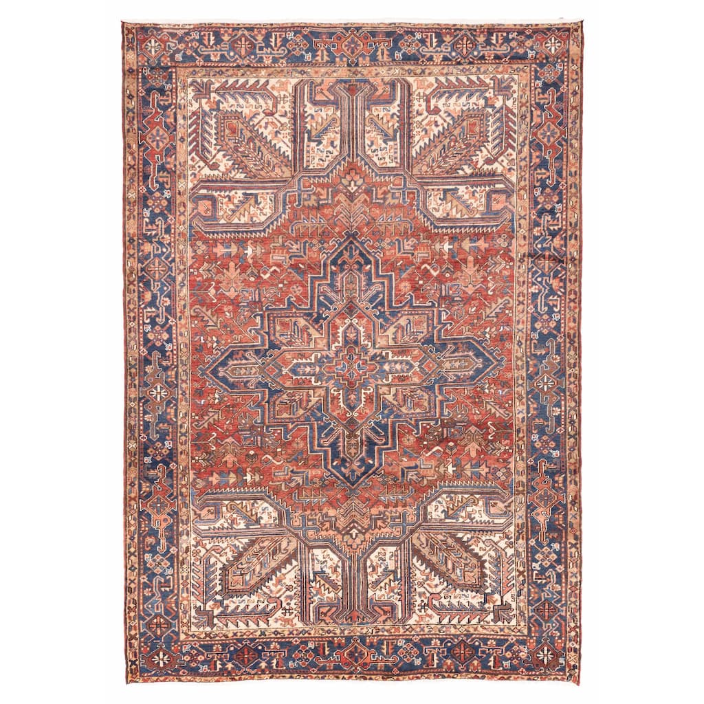 ECARPETGALLERY Hand-knotted Sarabi Light Red Wool Rug - 7'7 x 10'7