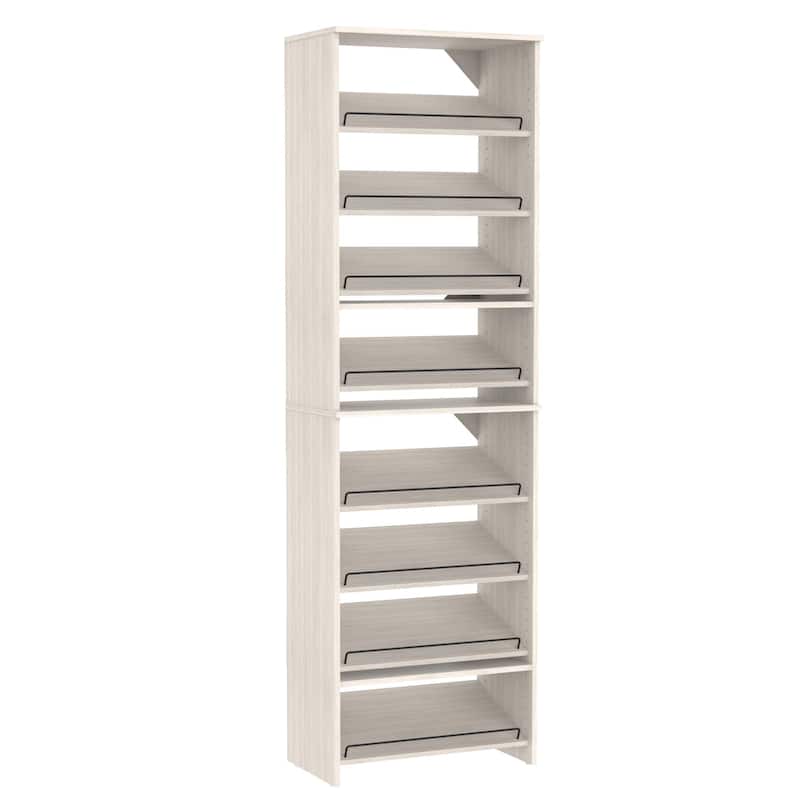 ClosetMaid SuiteSymphony 25-inch Wide Angled Shoe Shelf Tower