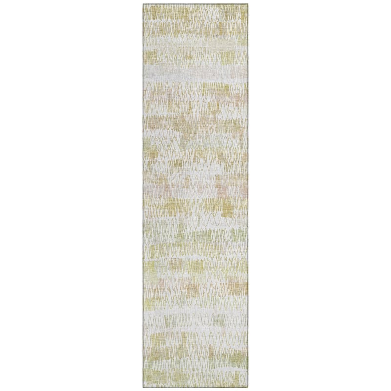 Machine Washable Indoor/ Outdoor Chantille Abstract Zig Zag Rug
