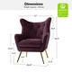 preview thumbnail 67 of 108, Eusebio Tufted Velvet Accent Chair with Wingback, Arms, and Metal Gold Legs for Living Room or Bedroom by HULALA HOME