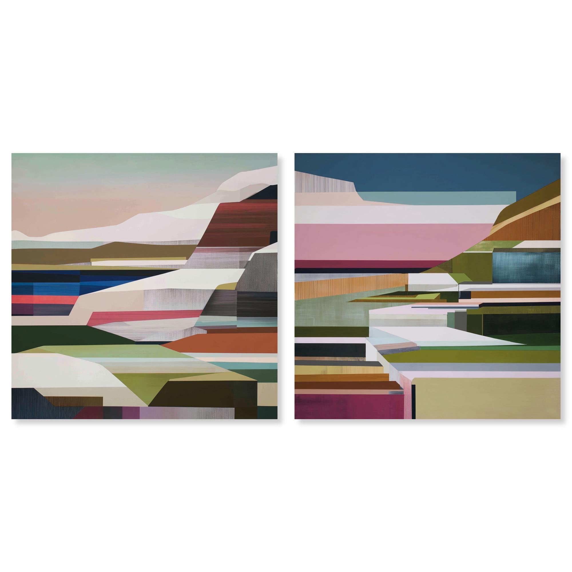 Abstract Living Room Set Canvas Print by Art Remedy
