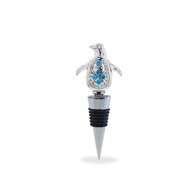 Cheers Penguin Metal Wine Stopper - Elegant Vacuum Seal Reusable - 5 inches