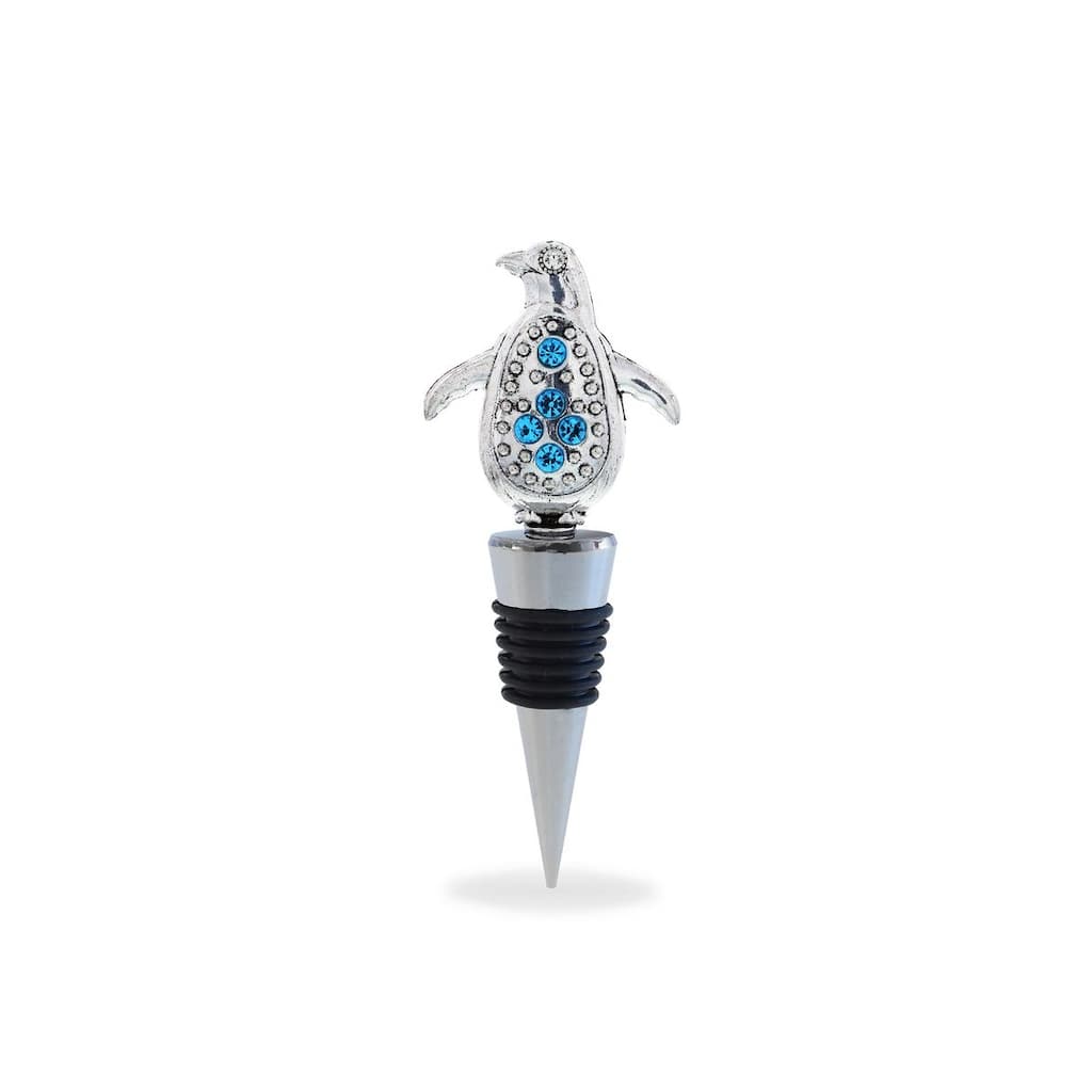 Cheers Penguin Metal Wine Stopper - Elegant Vacuum Seal Reusable - 5 inches
