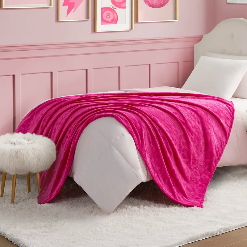 Juicy Couture Printed Plush Throw Blankets