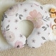 preview thumbnail 4 of 4, Sweet Jojo Designs Pink/Grey Watercolor Floral Pink Girl 100% Cotton Muslin Nursing Pillow Cover Case - Shabby Chic, Farmhouse