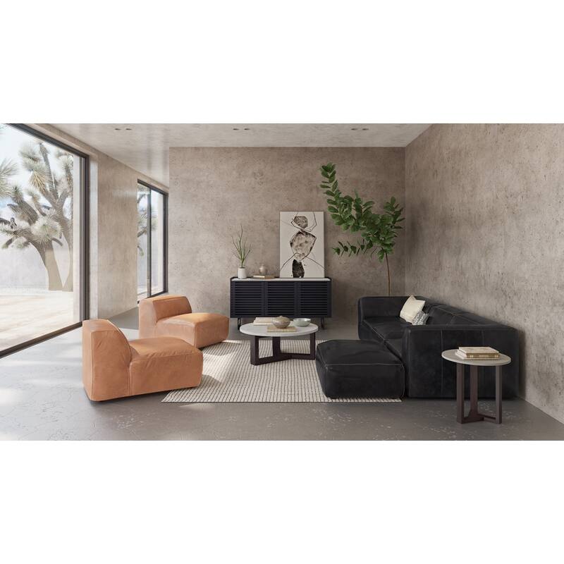 Aurelle Home Lita Modern Modular Sectional Piece - Slipper Chair