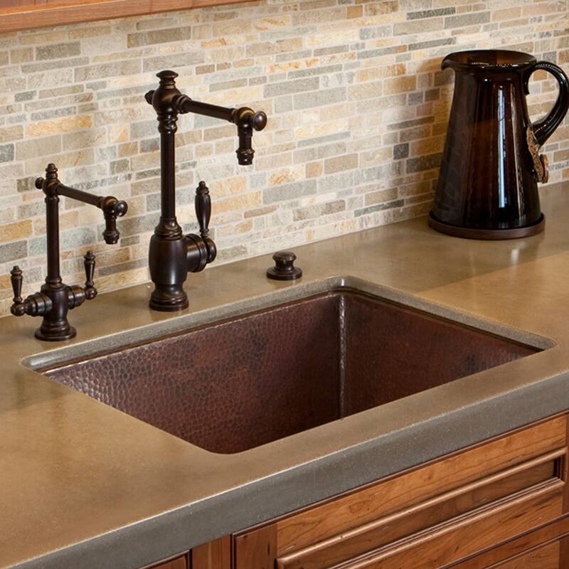 Native Trails Cocina 24" Single Basin 16 Gauge Hammered Copper Kitchen