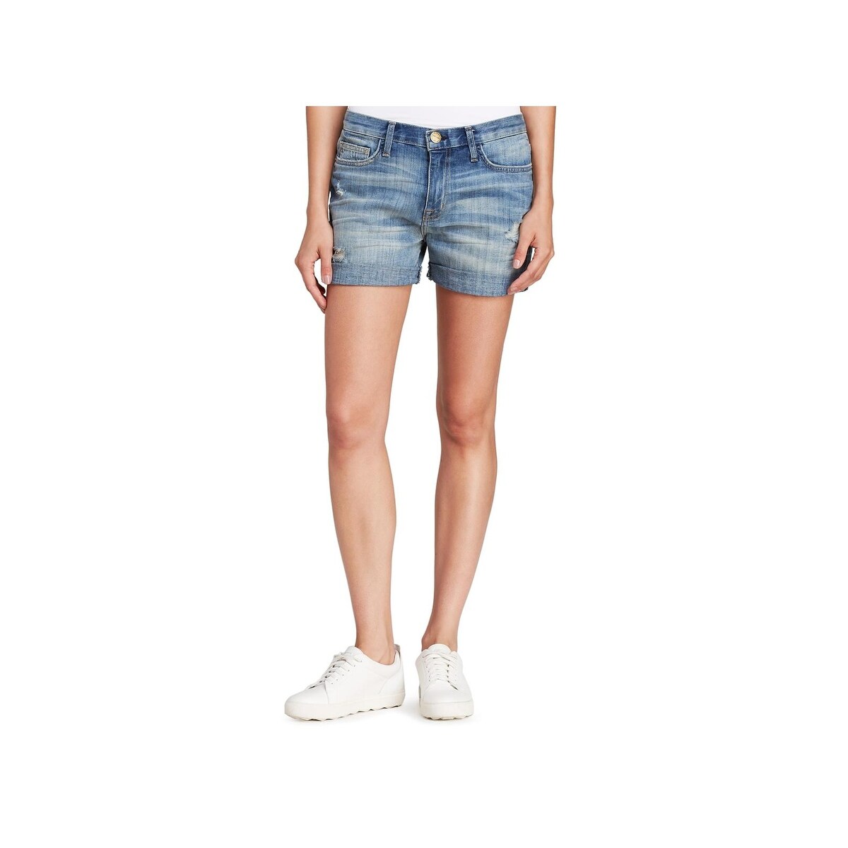 ladies denim boyfriend shorts