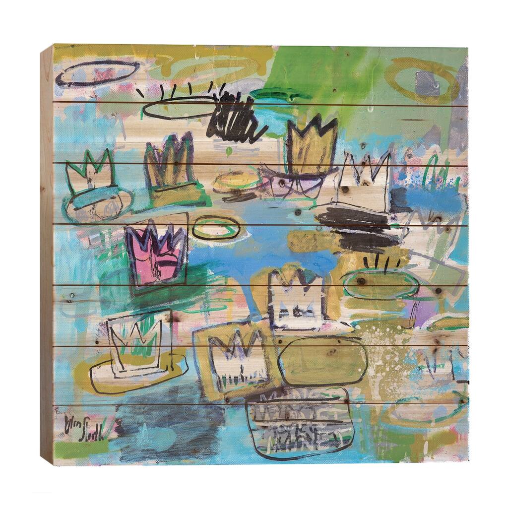Regal de Nymphéas (No. 18) Print On Wood by Wayne Sleeth - Multi-Color