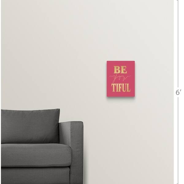 Shop Be You Tiful Canvas Wall Art Overstock 16891156
