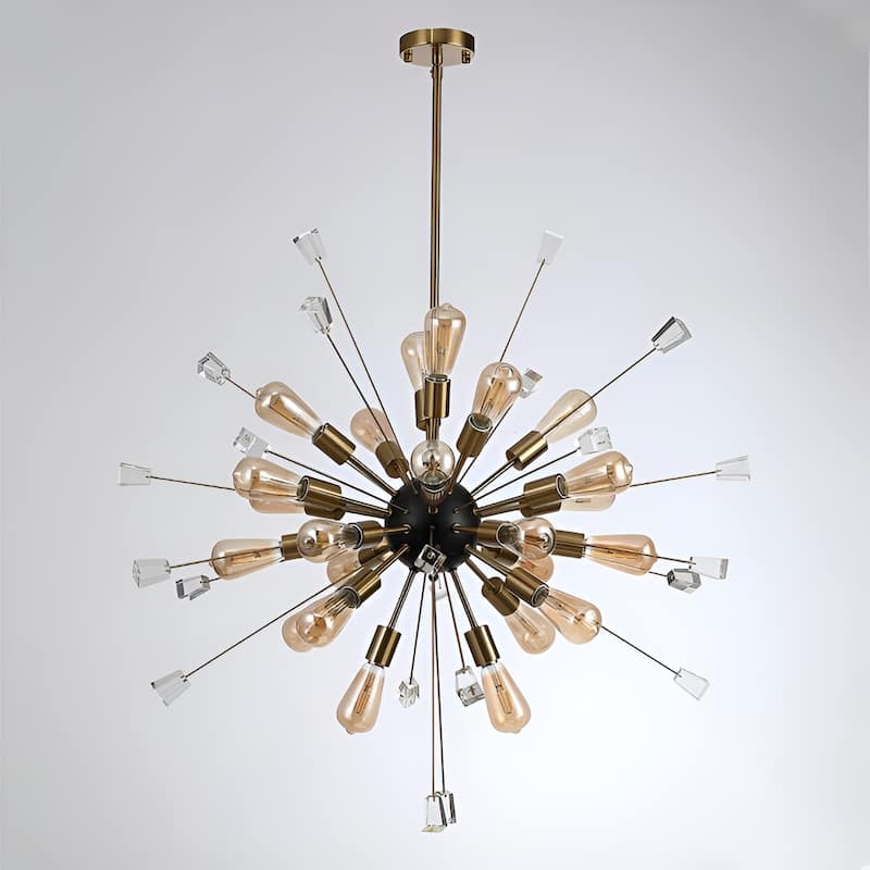 Italian 24-Light Dimmable Sputnik Star Chandelier