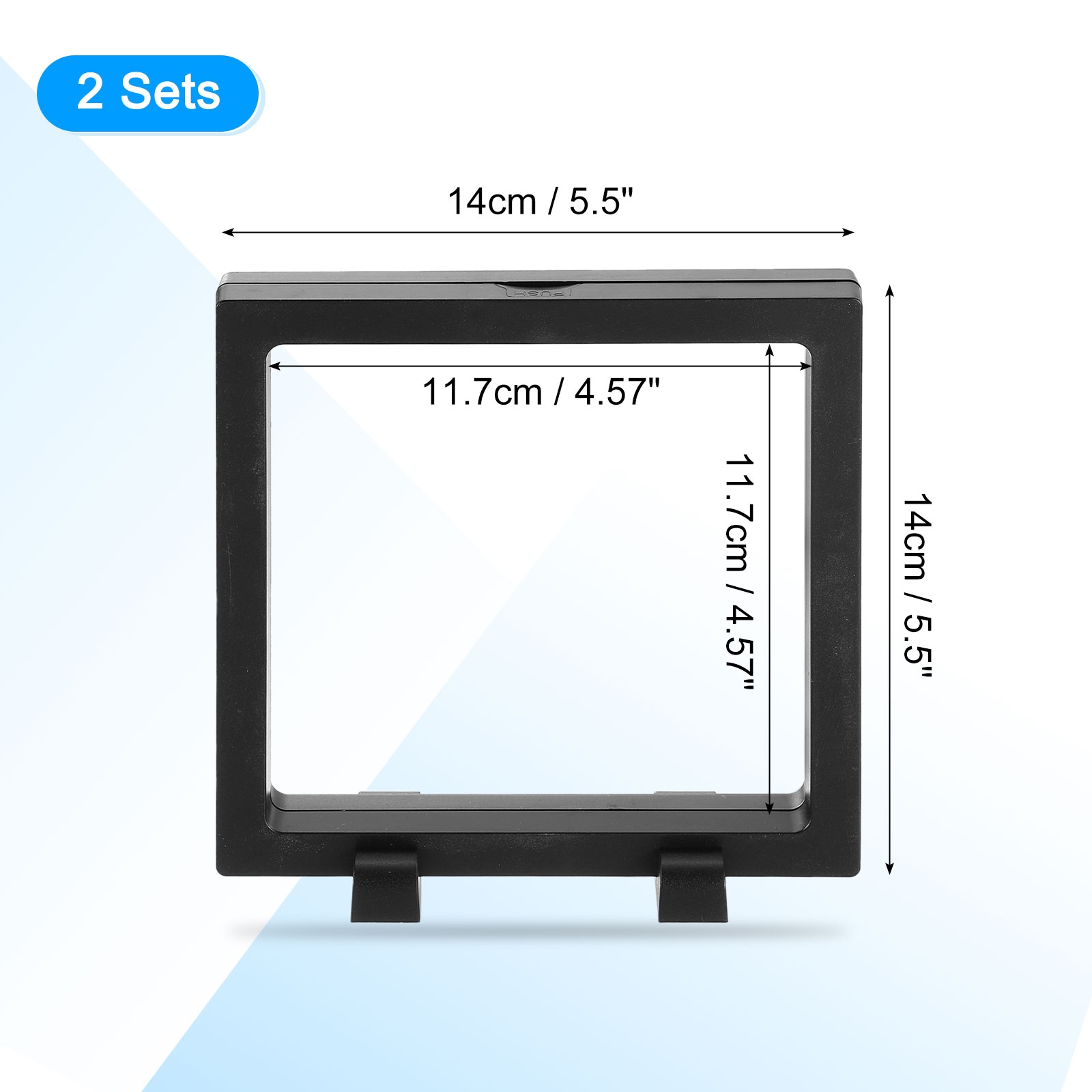 3D Floating Display Case Transparent Jewelry Storage Box - Bed