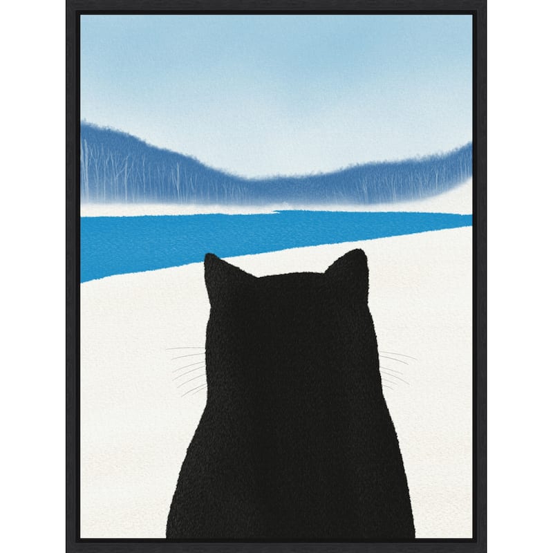 Car Fur Portrait by Little Dean Framed Canvas Wall Art