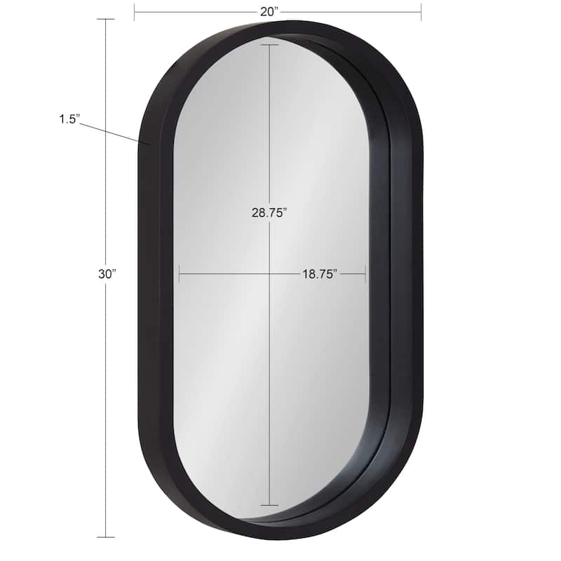 Kate and Laurel Travis Capsule Oval Framed Wall Mirror