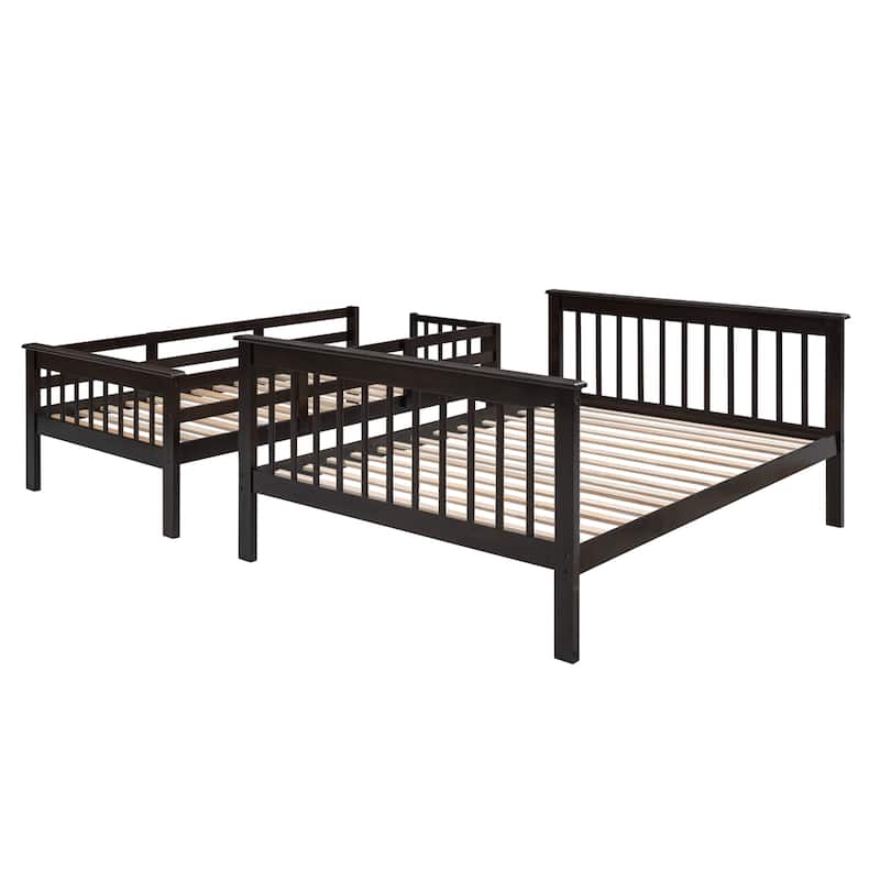Stairway Twin Over Full Bunk Bed with Storage and Guard Rail Bed Bath & Beyond 38212783