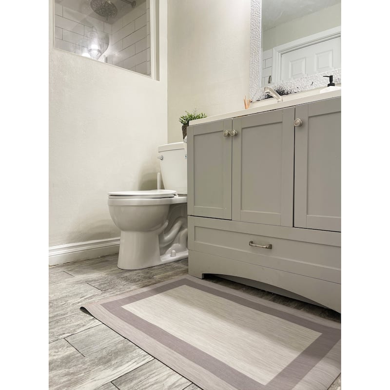 Casahola Woven Vinyl Home Kitchen Floor Mat Waterproof Area Rug for Indoor/Outdoor