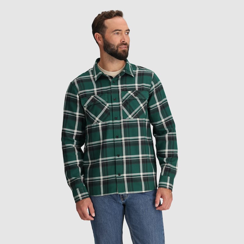 Outdoor Research Men's Feedback Flannel Twill Shirt - Monstera Plaid - XXL