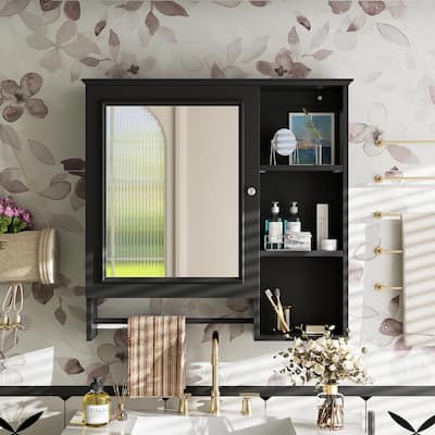 Modern Wall Mounted Design,Wall Mounted Bathroom Storage Cabinet,Medicine Cabinets with large mirror door