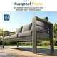 preview thumbnail 15 of 47, Royalcraft 4-Piece All-Aluminum Patio Set with 5" Cushions & 3.2" Widened Armrest, Seats 5, 250 lbs - 4-Piece Sets