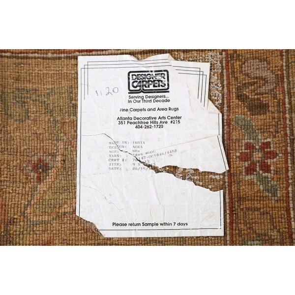 Shop Black Floral Agra Oriental Living Room Area Rug Wool Hand Knotted 8 11 X 12 2 On Sale Overstock 31960429