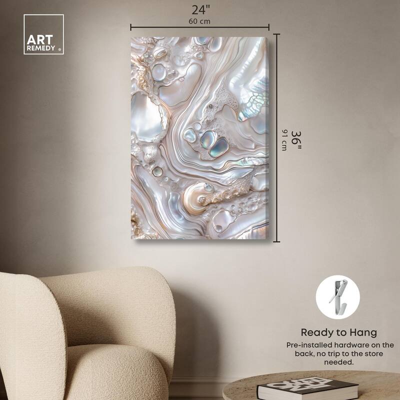 Fluid Preciousness II Canvas by Art Remedy, Gallery Wrapped