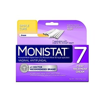 Monistat 7 Vaginal Antifungal Cream with Disposable Applicators, 1.59-Ounce Tube