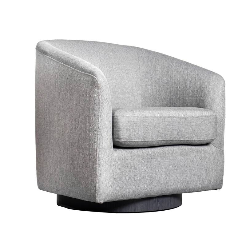 Traditional Club Style Accent Chair with 360° Swivel Metal Base