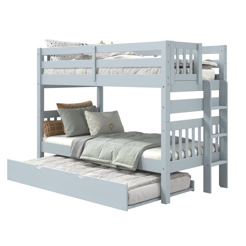 Taylor & Olive Trillium Twin over Twin Bunk Bed with Ladder, Trundle