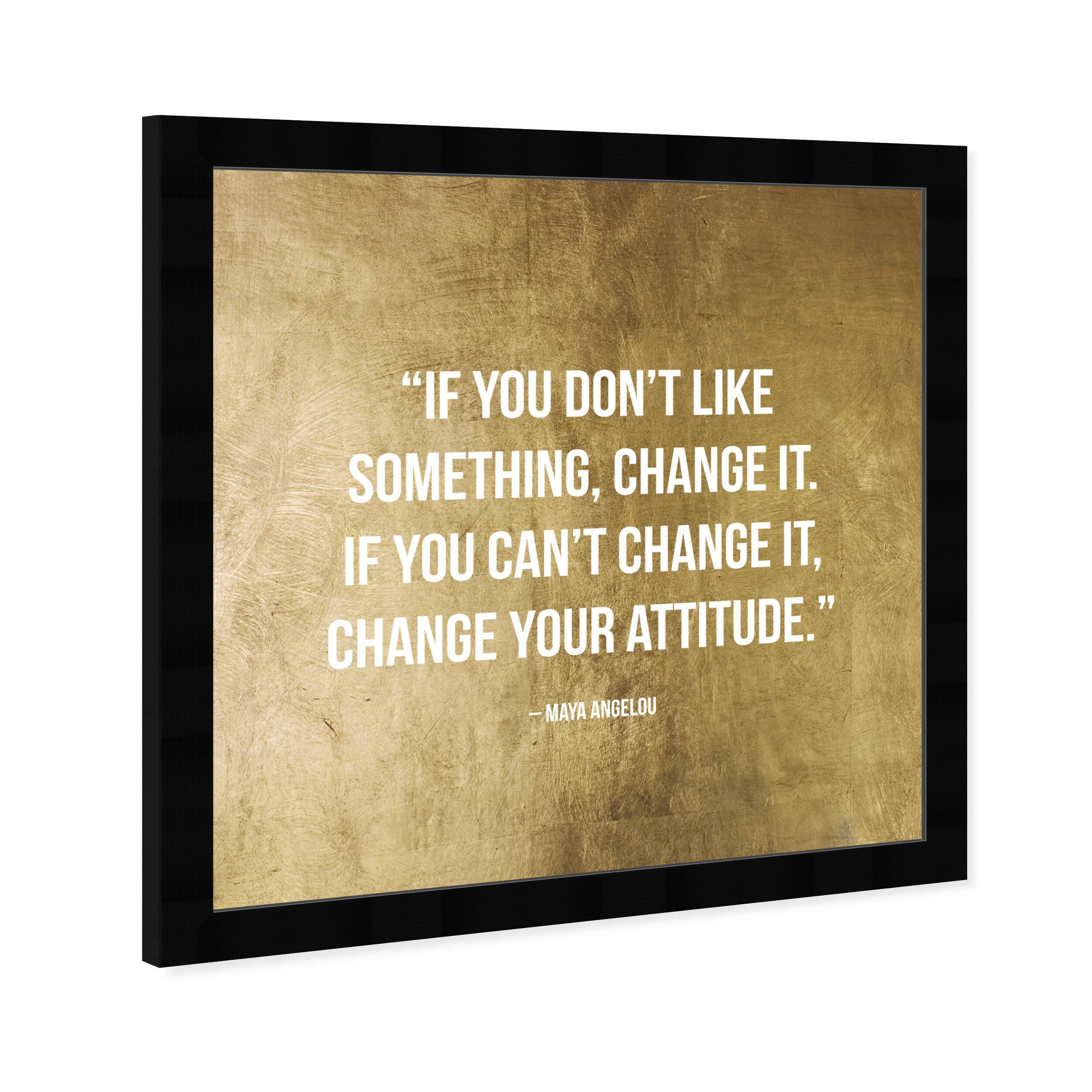 Oliver Gal 'Change It' Typography and Quotes Framed Wall Art Prints