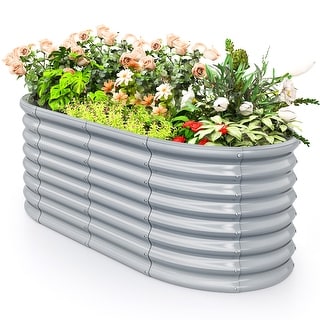Gymax Raised Garden Bed Kit Planter Raised Garden Boxes Outdoor 65'' x