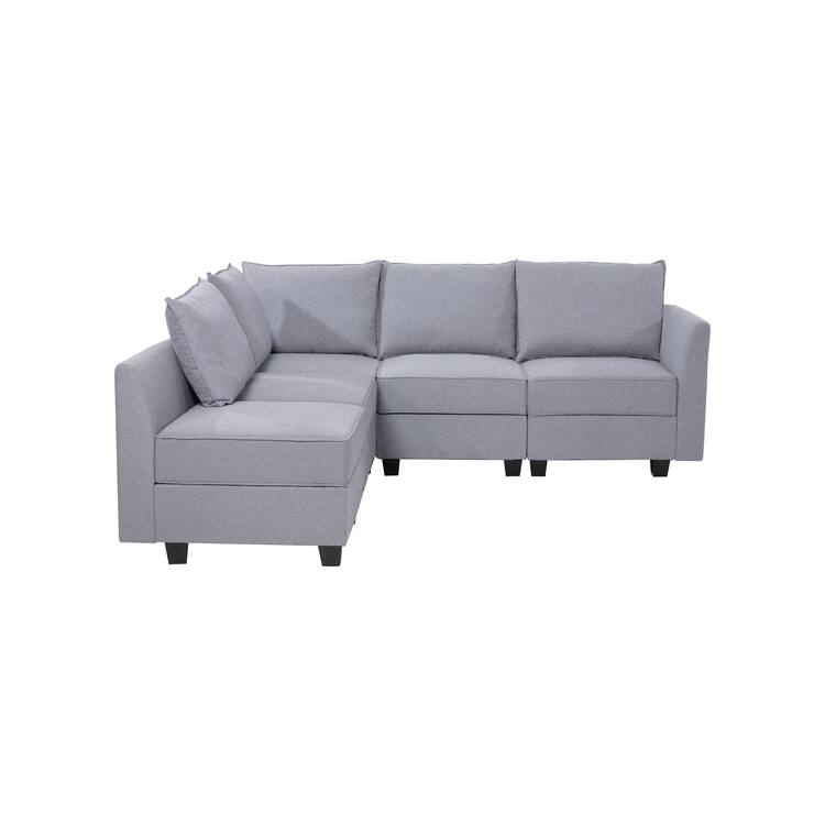 Modern 5-Seater DIY Convertible Modular Sectional Sofa Collection combo