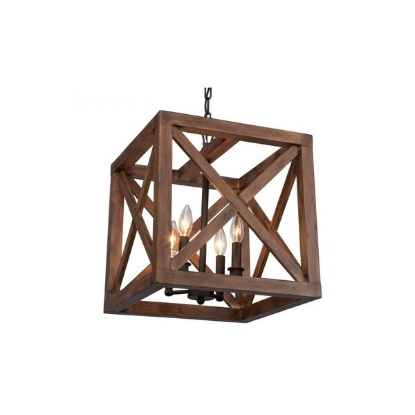 Artcraft Lighting JA14004 Collingwood 4-Light Pendant - Walnut